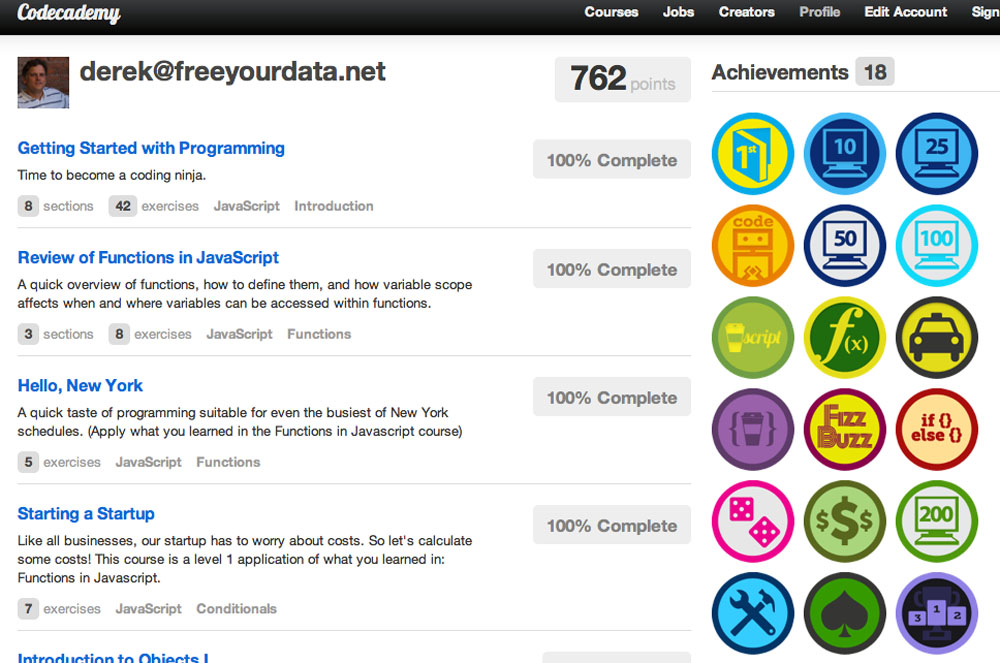 Killer Apps Codecademy