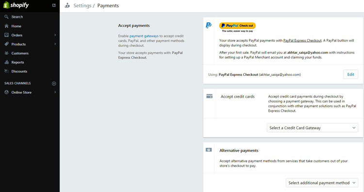 Payment Process Shopify