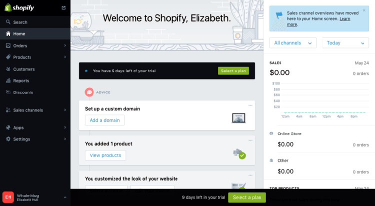 Shopify Dashboard