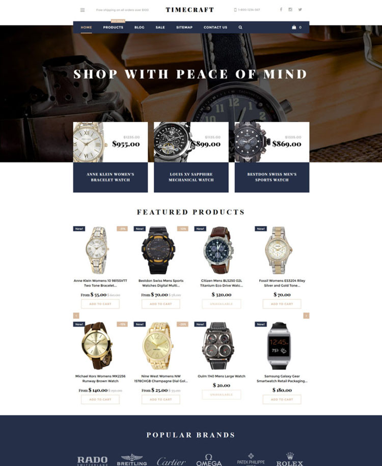 Time Craft Shopify Theme