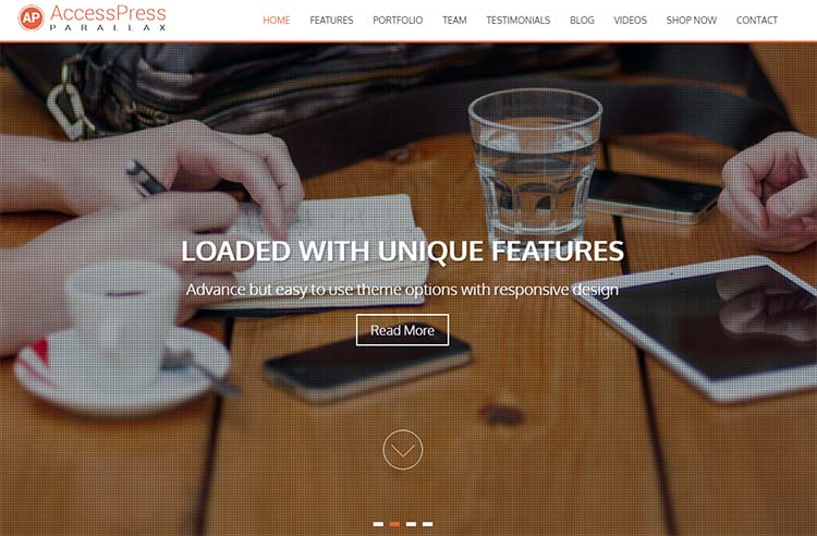 AccessPress Paralax Free Plus Responsive WordPress Themes