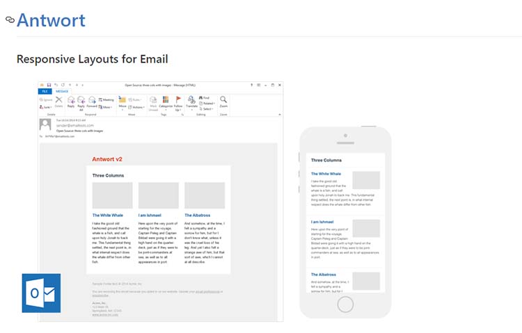Antwort Email Newsletters Templates