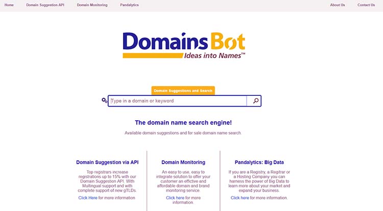 Domainsbot Domain Name Generator Tools