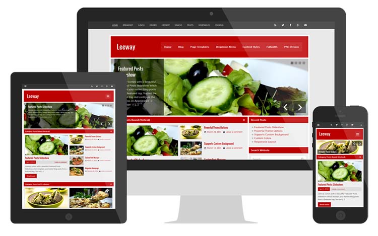 Free Plus Responsive WordPress Themes Leeway