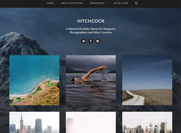 Hitchcock Photography WordPress Themes