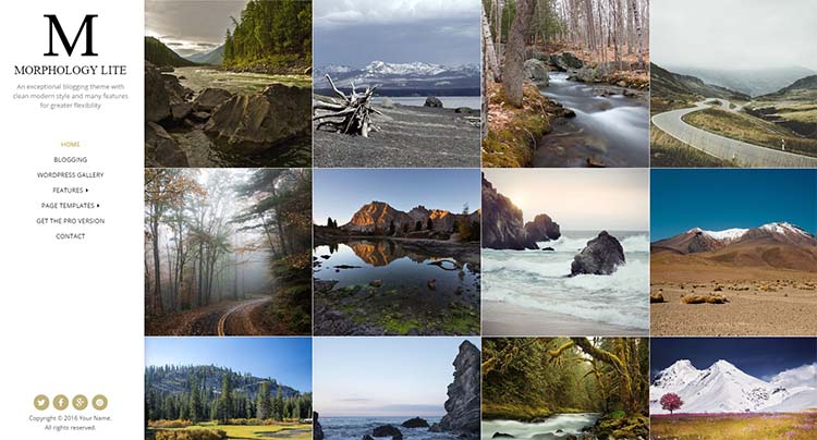 Morphology Lite Photography WordPress Themes