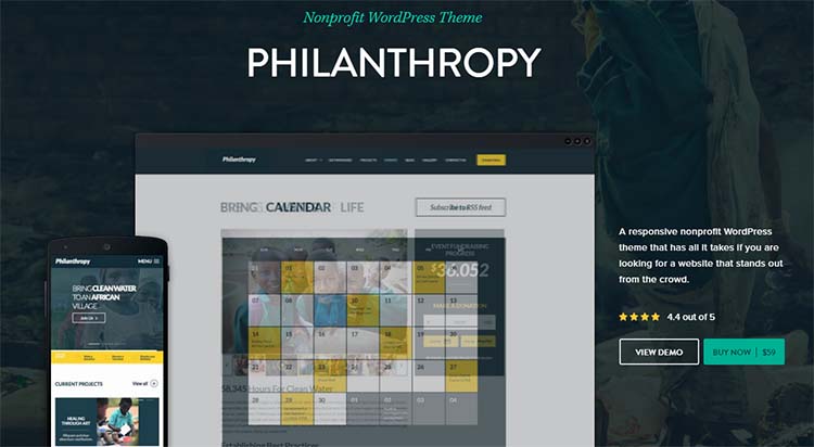 Nonprofit Charity WordPress Themes Philanthopy