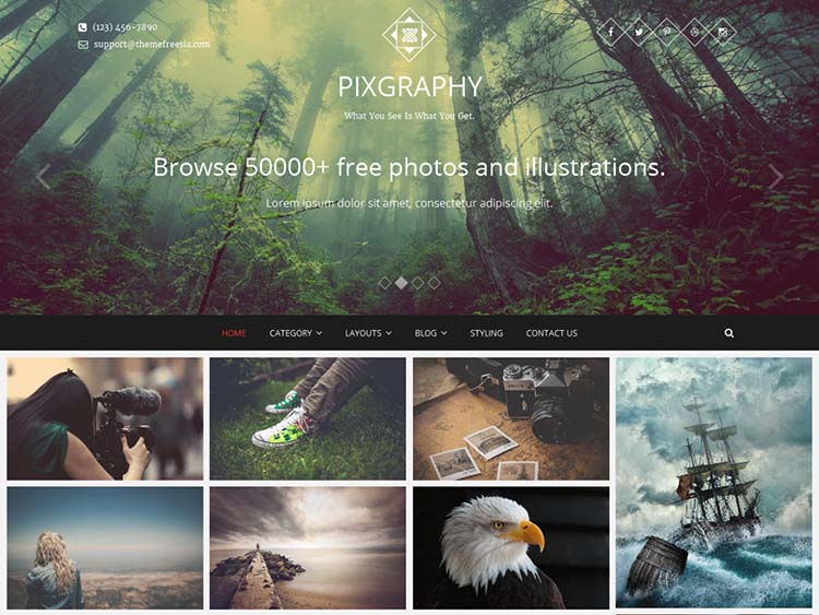 Pixgraphy Photography WordPress Themes