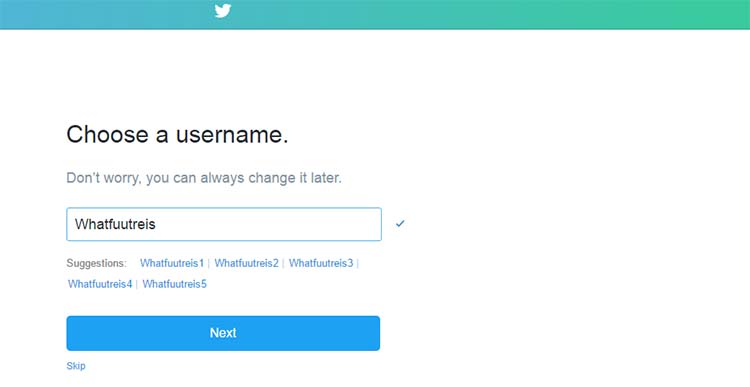 Twitter Username