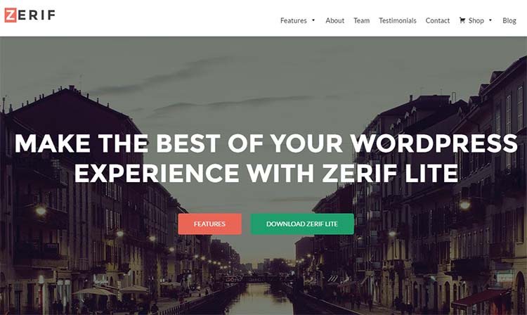 WordPress Themes Zerif Lite