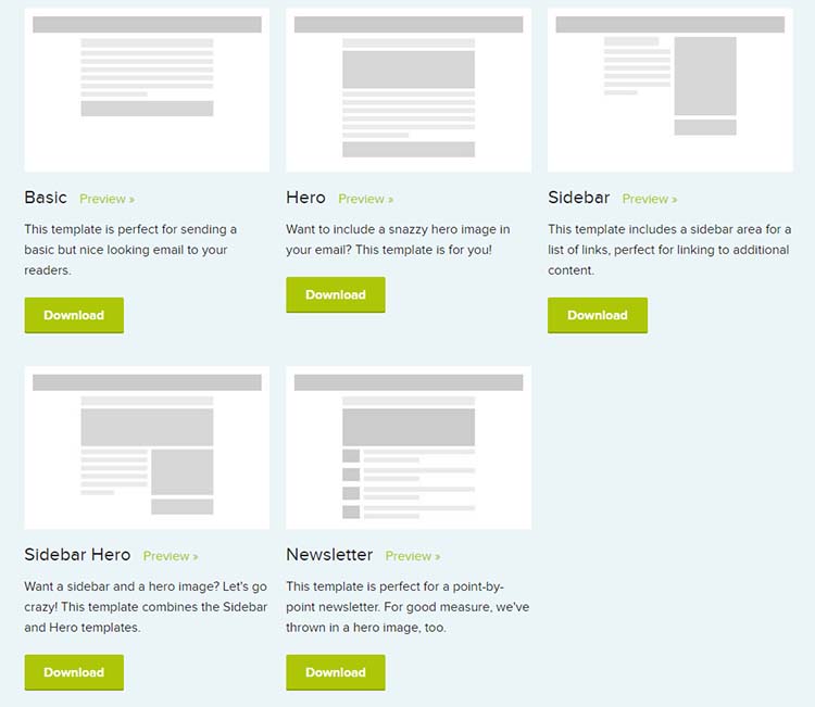 ZURB Ink Email Newsletters Templates