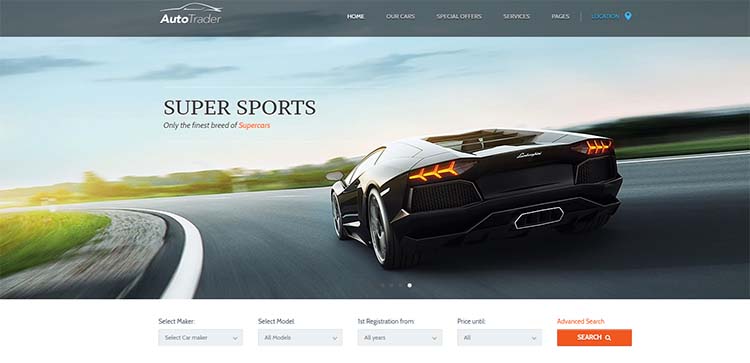 AutoTrader Car Dealer WordPress Themes