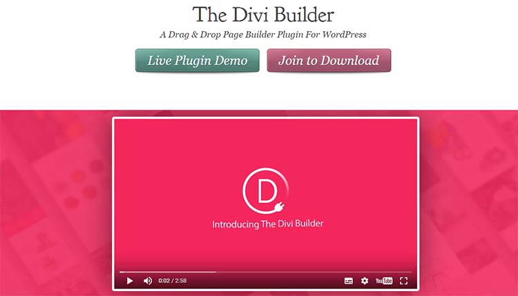 Divi Builder Drag and Drop WordPress Page Builder Plugins