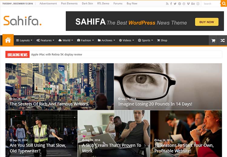 Sahifa WordPress News Magazine Themes