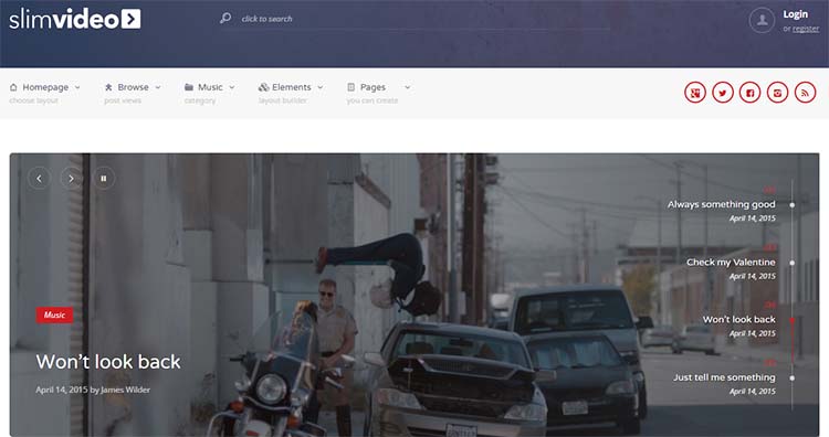 SlimVideo WordPress Video Themes