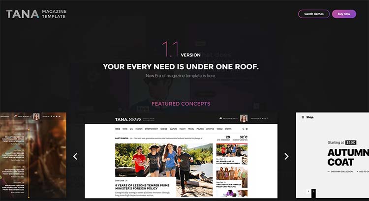 Tana WordPress News Magazine Themes