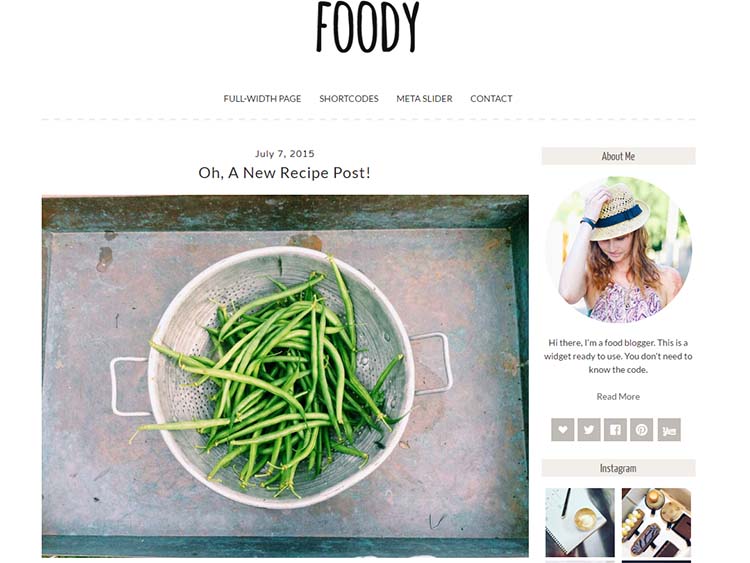 WordPress Food Themes Foody