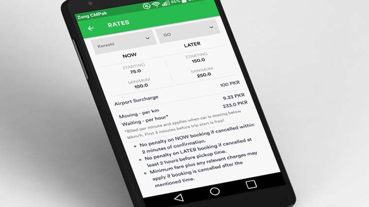 Rate Uber VS Careem Pakistan